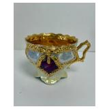 Antique Lusterware 4 Footed Cup