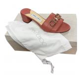 NIB Jimmy Choo Joni 40 Leather Slide Sandal