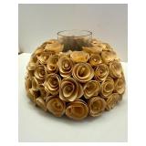 Old Bryan Wood Chip Candle Holder