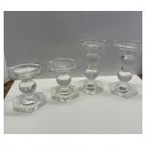 Heavy Glass Candle Pillars