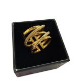 NIB Bracha Round and Round Ring 18kt GF