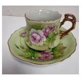 Lefton Heritage Rose Saucer and Cup