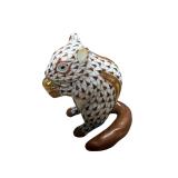 Herend Chocolate Fishnet Squirrel with 24kt.