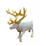 Herend Chocolate Fishnet Deer/Elk with 24kt.