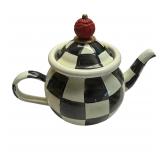 MacKenzie-Childs Courtly Check Enamel Tea for Me