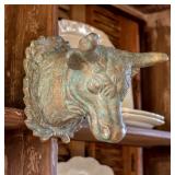 NIB Cow Head with Wreath Wall Decor