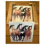 Wild Horses Ceramic Coasters John Saunders Art