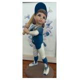 Ceramic painted Softball Player