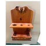 Handmade Wood Blowdryer/Curling Iron Holder