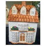 Vintage Victorian House Cookie Jar 9' tall