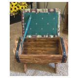 Wood Barrel Sewing Box/Stool