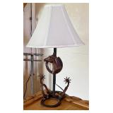 Rustic Metal Horse Shoe Table Lamp