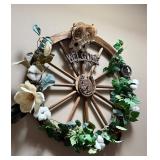 Wooden Wagon Wheel Decor