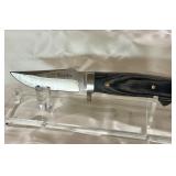 Smith's AA1907 Fix Blade Knife Wood Grain Handle