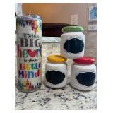 Ceramic Storage Jars & Drinking Cup