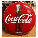Vintage Coca Cola Button Sign 36'