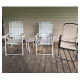 Folding Patio Chairs & Small Table