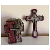 Cross & Candle Holder