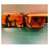 Handmade Cedar Wood Shelf/Towel Holders