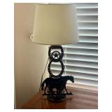 Custom Made Iron Horse Lamp