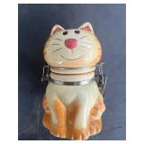 VTG Boston Warehouse Trading Co Cat Treat Jar 6.5'