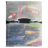 Lot of worm jigs and assorted tackle