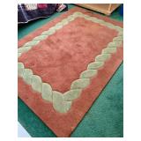 Lazy Boy Carved Rope Area Rug 5x7'