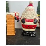 Santa Claus music box and Santa Claus on a chimney