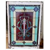 Antique Leaded Stained Glass Window