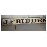 Antique J.F.Bidden Metal sign