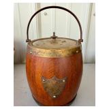 c1920 English Biscuit Barrel Porcelain Lined