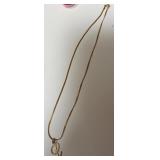 10kt Gold Italy Necklace with Letter L