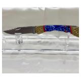 Custom Buck 110 Lock Back with Patriotic Kirinite