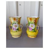 Antique GOLD CASTLE VASES 1920's