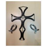 Handmade Horseshoe Cross & Fish