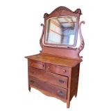 vintage dresser, Bevelled Cheval Mirror