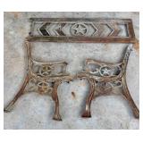 Vintage Cast Iron Park Bench