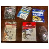 Lot of fishing hooks