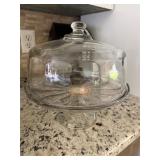 Glass Pedestal Cake Stand with Dome Lid