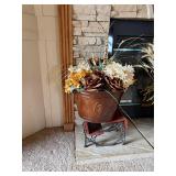 Flower Arrangement in Metal Horse Bucket