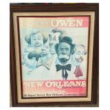 Vintage Signed Robert Owens 1979 Framed Poster