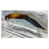 Damascus Lock Blade Knife