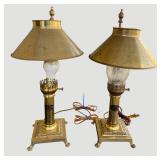 Paris Istanbul Orient Express Brass Clawfoot Lamps