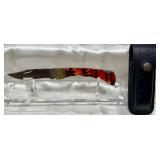 Custom Buck 110 Lock Blade with Leather Sheath