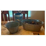 Metal Decor Bucket Lot