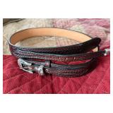 Prison Leather Tooled Belt Lovelady Tx