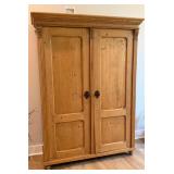 Antique Pine Two Door Armoire