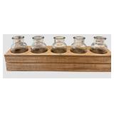 Wood & Glass Bottles Display