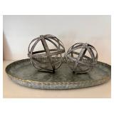 Metal Tray & Decorative Metal Balls