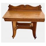 Antique Tiger Oak Writing/Library Table